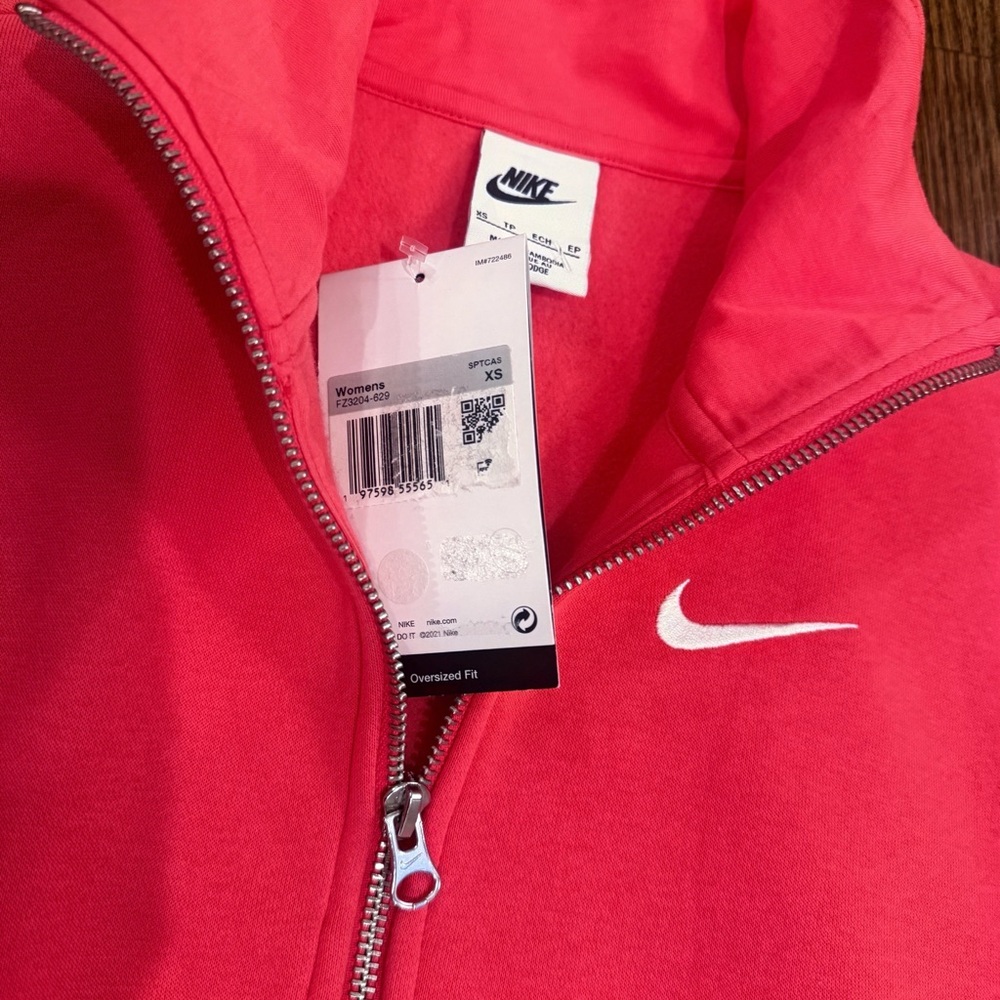 Nike Bright Pink 2 Way Full Zip Sweatshirt - Picture 3 of 3